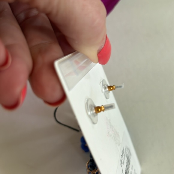 Lilly Pulitzer Raffia Earrings in Alba Blue - Picture 5 of 8